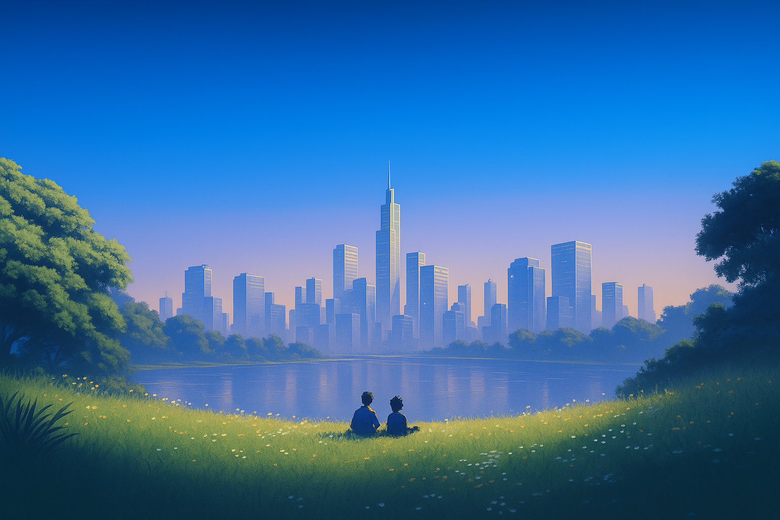 Serene cityscape
